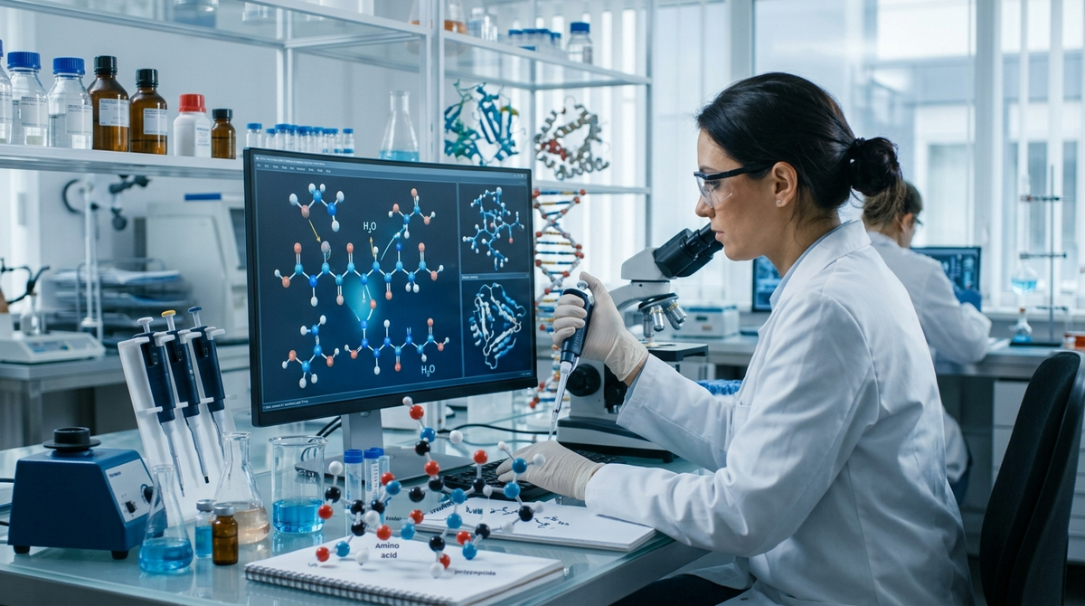 Process of Dehydration Synthesis in Peptide Bonding