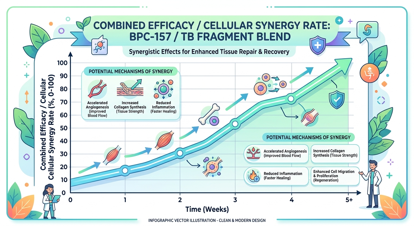 BPC-157 / TB Fragment Blend Synergy Efficiency Graph