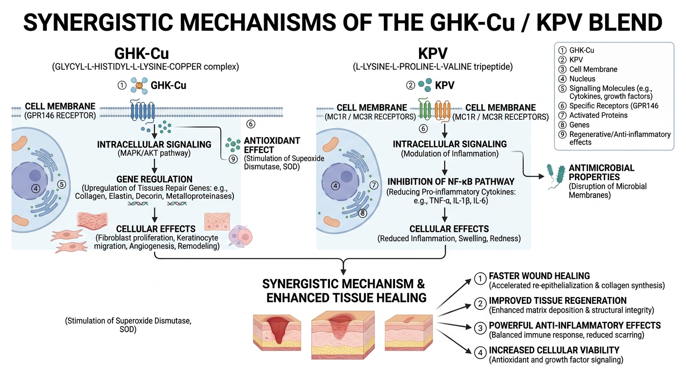 GHK-Cu / KPV Blend Synergy Pathway Concept