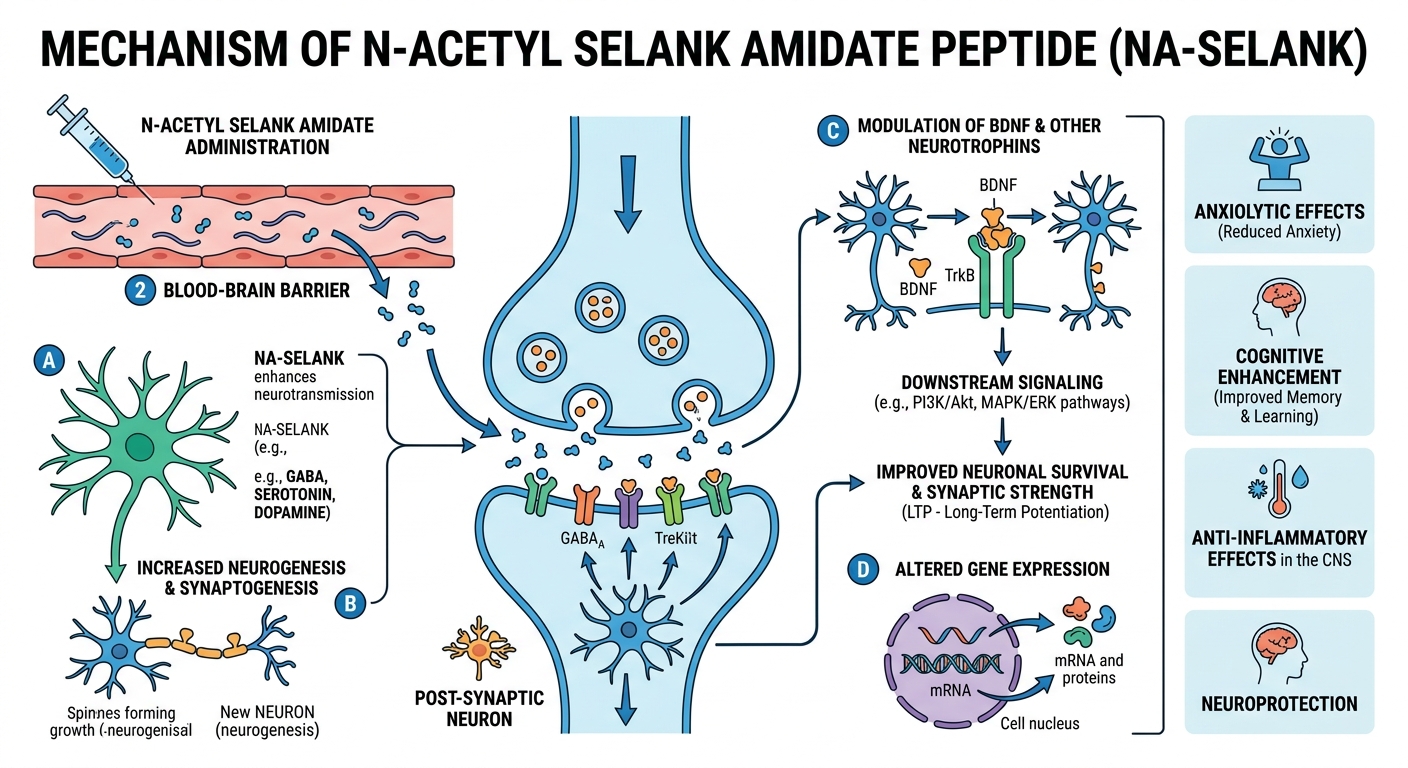 N-Acetyl Selank Amidate Neurological Bonding Concept
