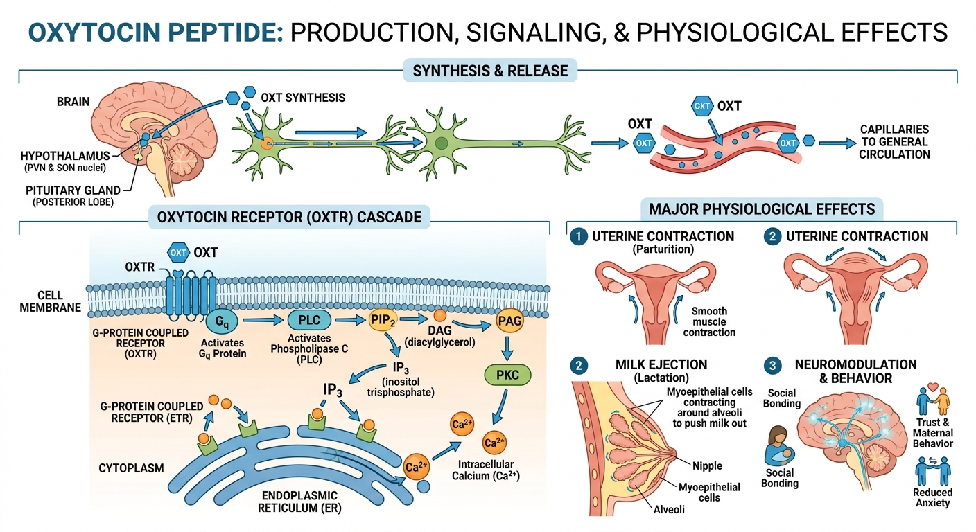 Oxytocin Biological Pathway Concept