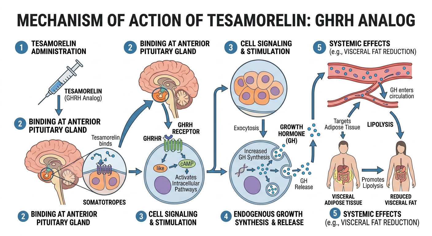 Tesamorelin Visual Mechanism