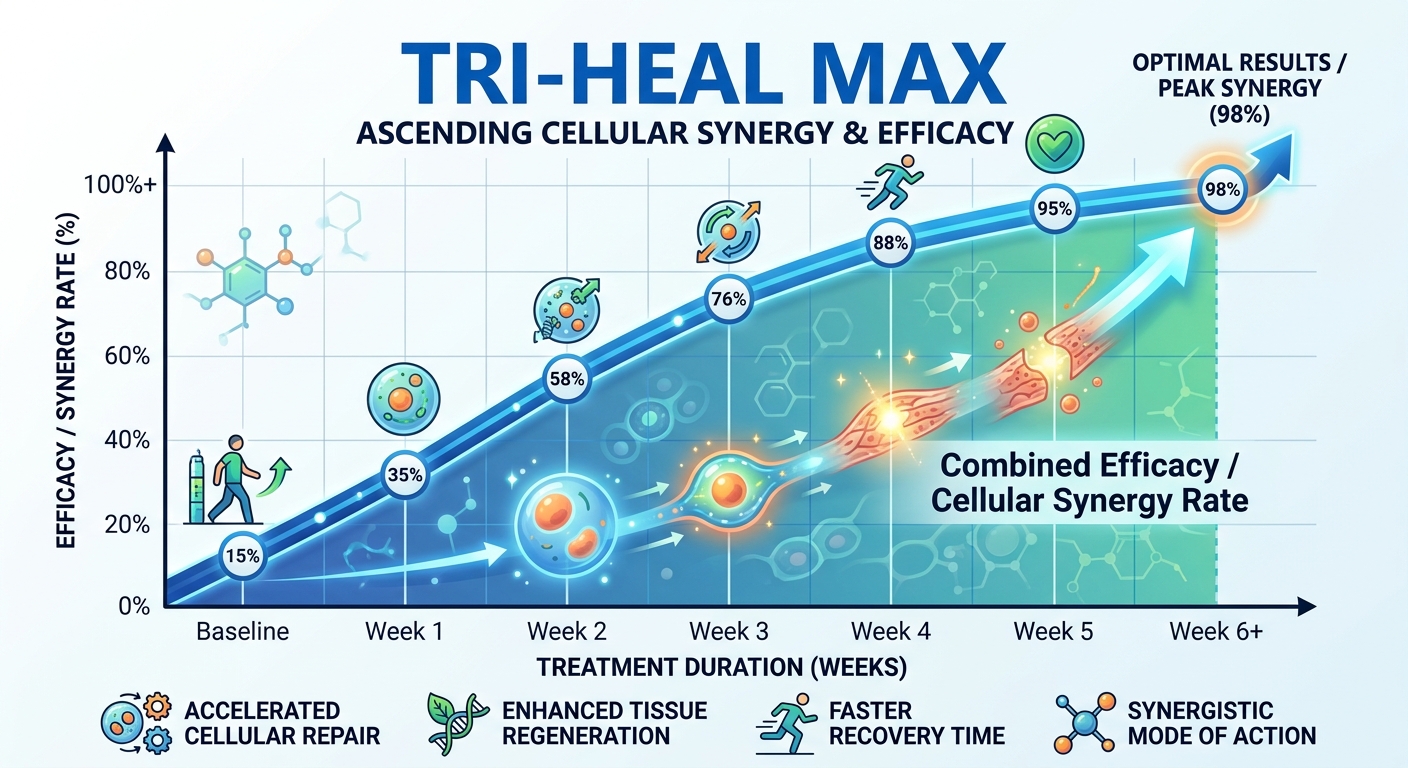 Tri-Heal Max Synergy Efficiency Graph