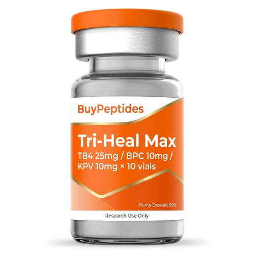 Tri-Heal Max TB4 25mg/BPC 10mg/KPV 10mg × 10 vials Research Peptide